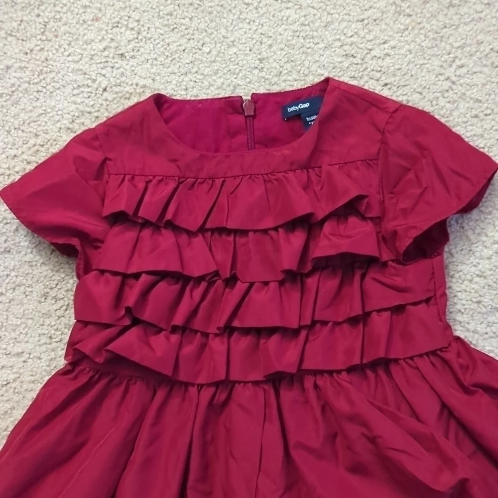 Baby Gap Red Short Sleeve Ruffle Twirl Valentine's Day Princess Dress Size 4T